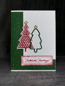 Grußkarte Weihnachten Fröhliche Feiertage handgemacht